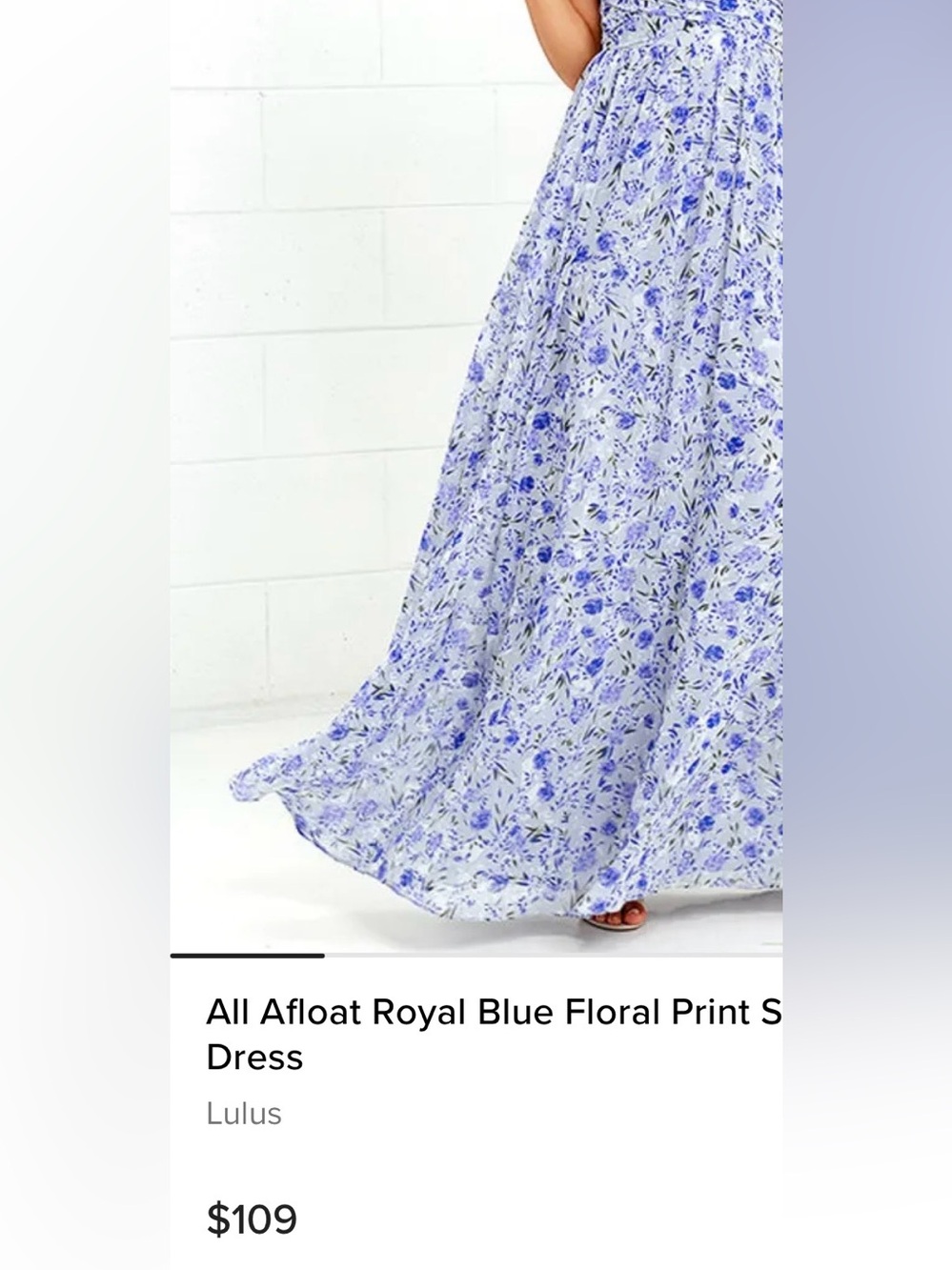NEW! Lulu's Strapless Floral Maxi Dress - Picture 6 of 10